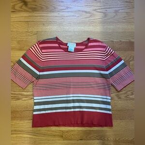 VTG Talbots Multicolor Striped Knit Top- 90s